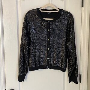 J.Crew Merino wool and sequin cardigan sweater XXL